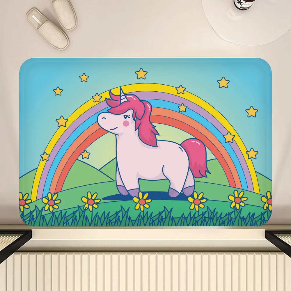 Tapis de bain licorne ciel