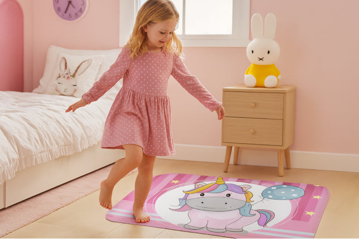 Tapis de bain licorne fille 