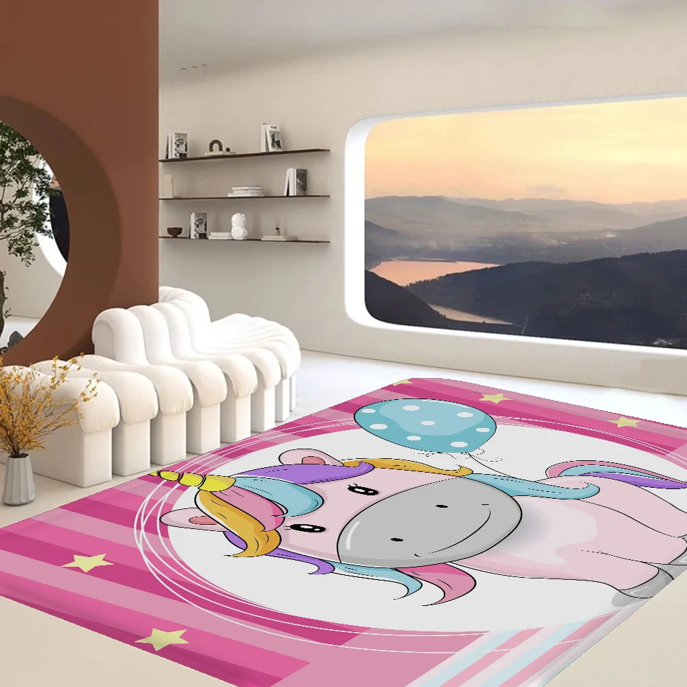 Tapis de bain licorne rose