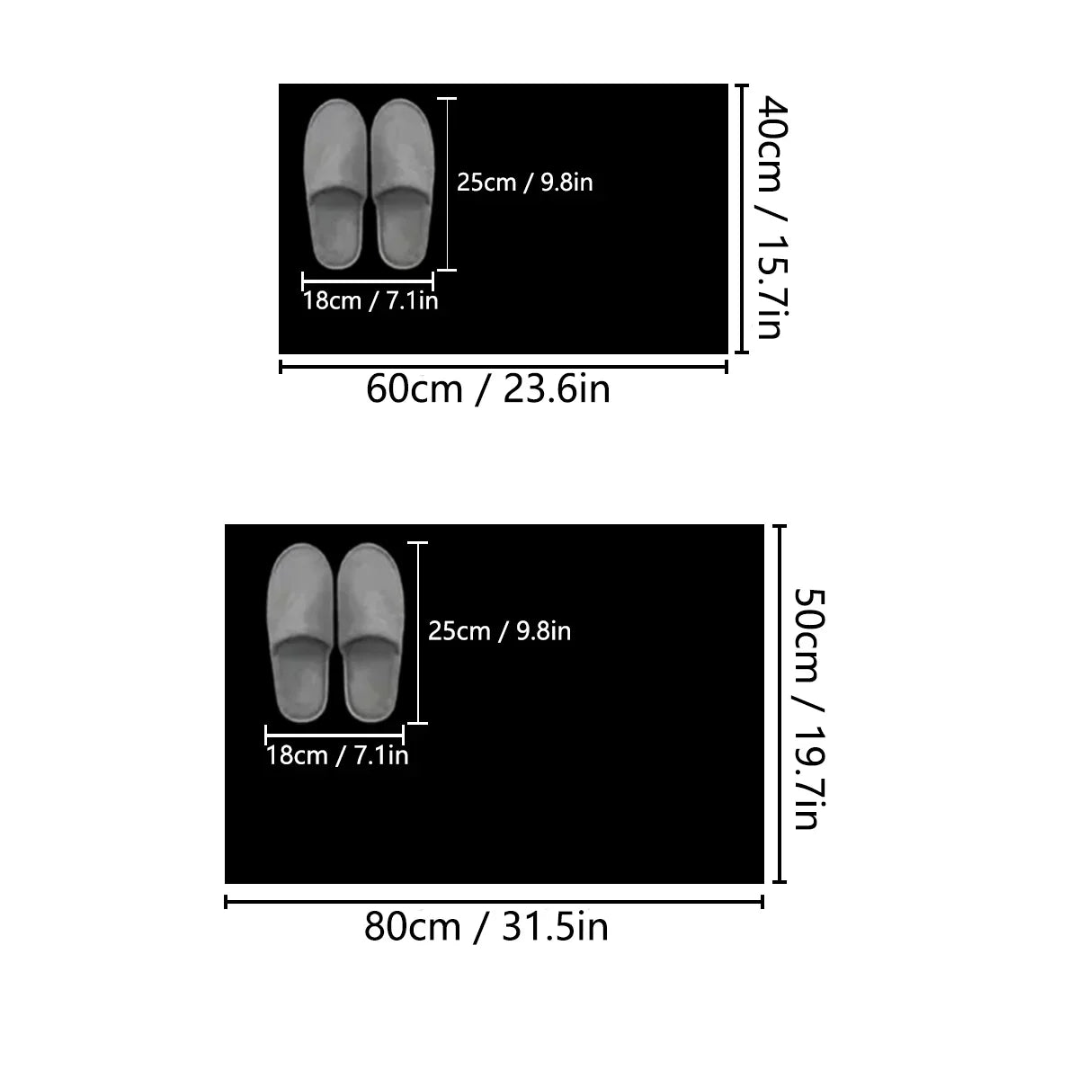 Tapis de bain marron absorbant taille