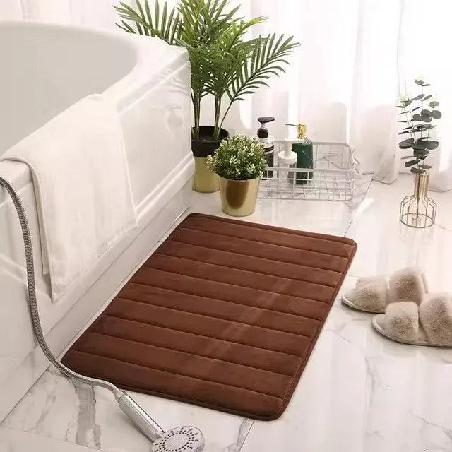 Tapis de bain marron chocolat