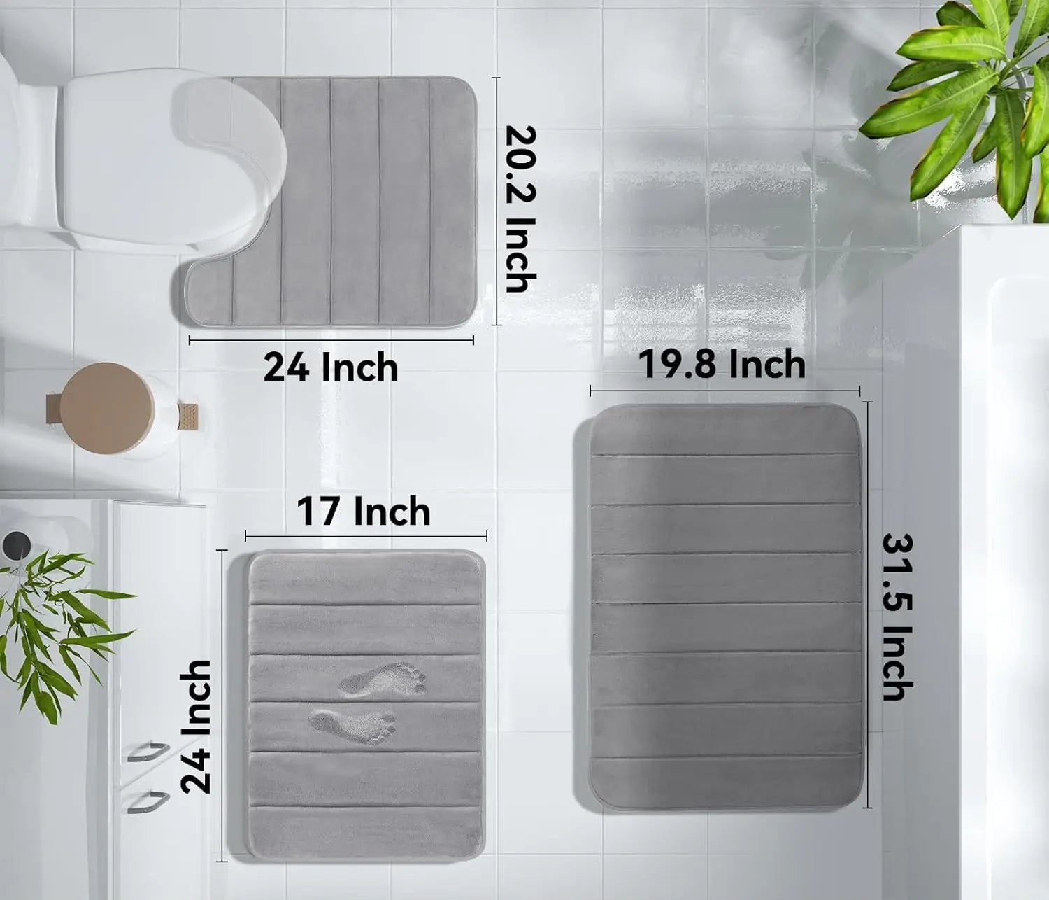 Tapis de bain marron chocolat tailles