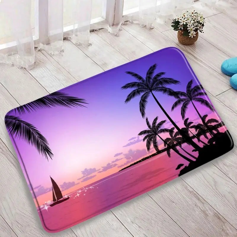 Tapis de bain mer bateau