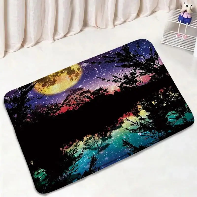 Tapis de bain mer plantes