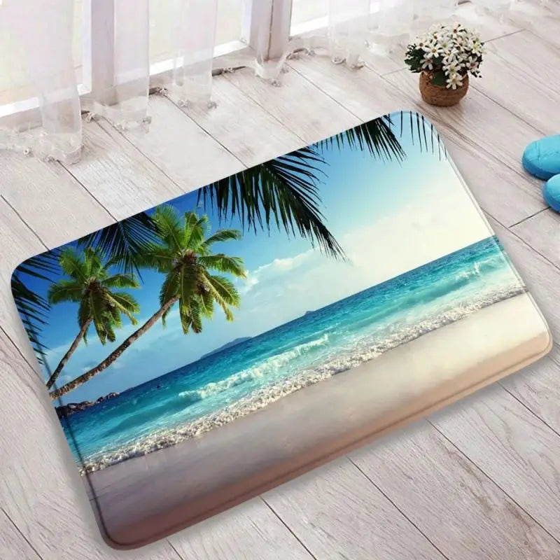 Tapis de bain mer vagues