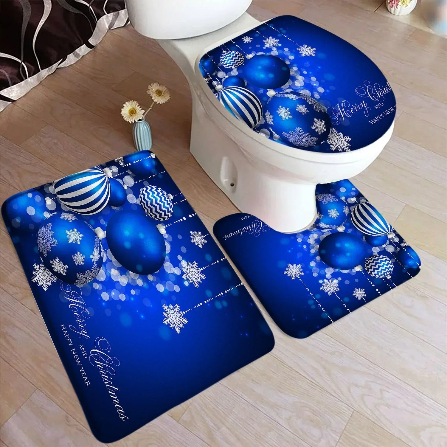 Tapis de bain noël ballons