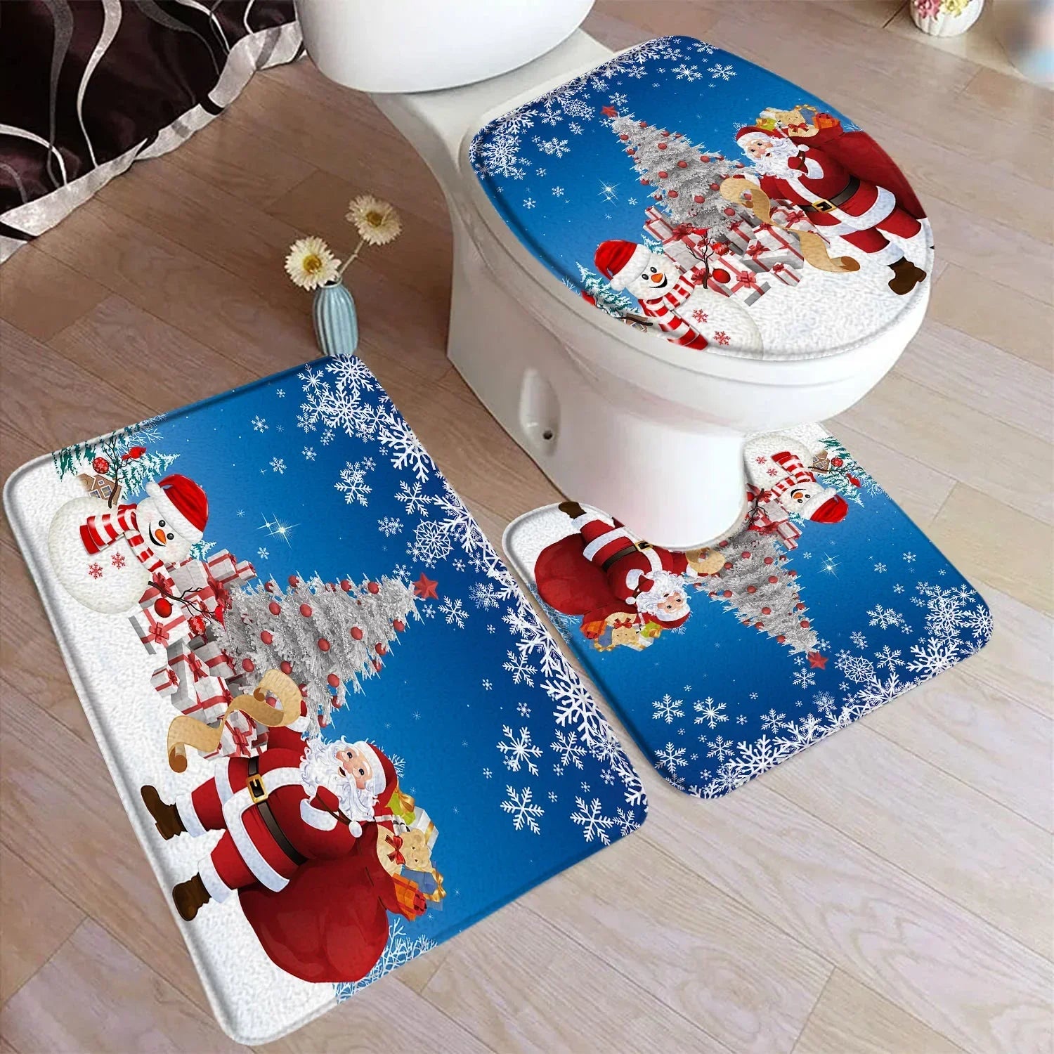 Tapis de bain noël cadeaux