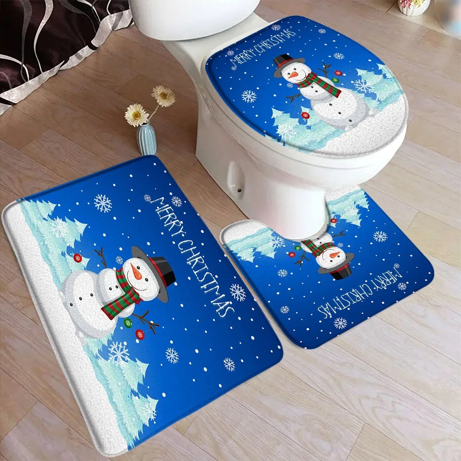 Tapis de bain noël hiver