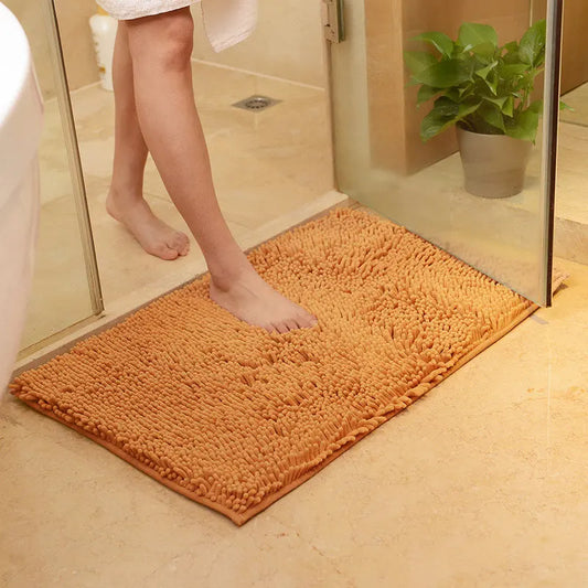 Tapis de bain ocre