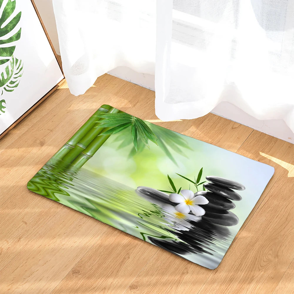 Tapis de bain orchidée naturelle