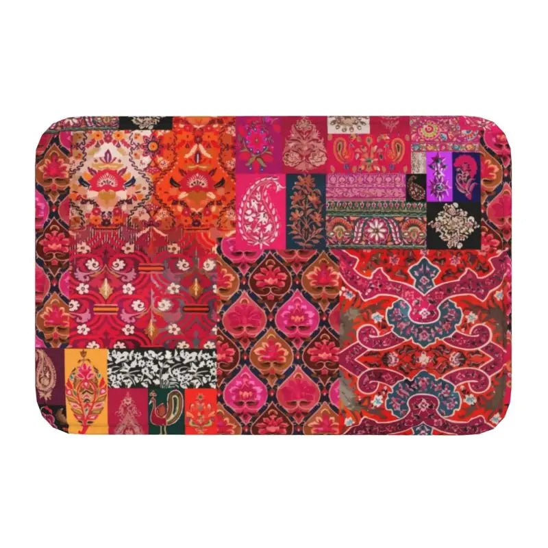 Tapis de bain oriental rouge