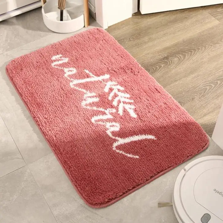 Tapis de bain épais rose 