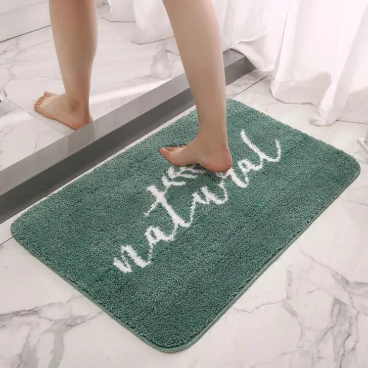 Tapis de bain épais vert 