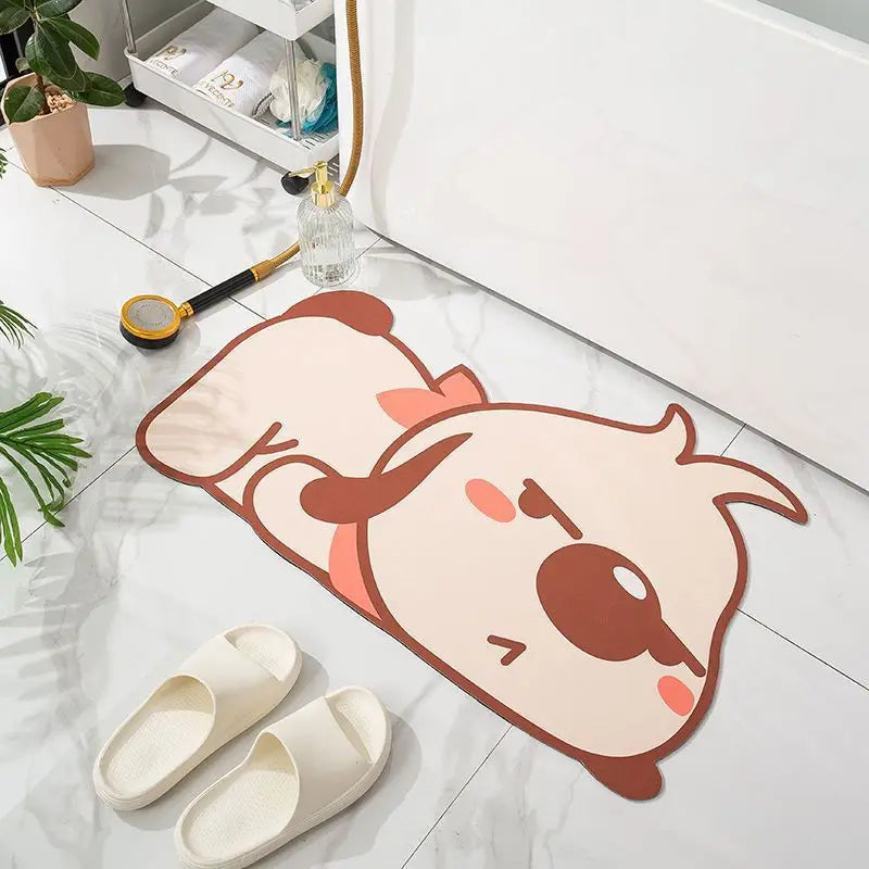Tapis de bain panda sol