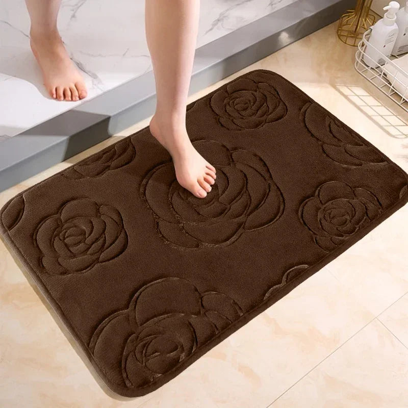 Tapis de bain parme café