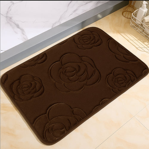 Tapis de bain parme marron chocolat  