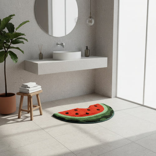 Tapis de bain pastèque lavabo
