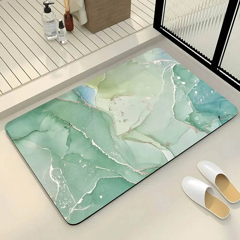Tapis de bain pastel marbre