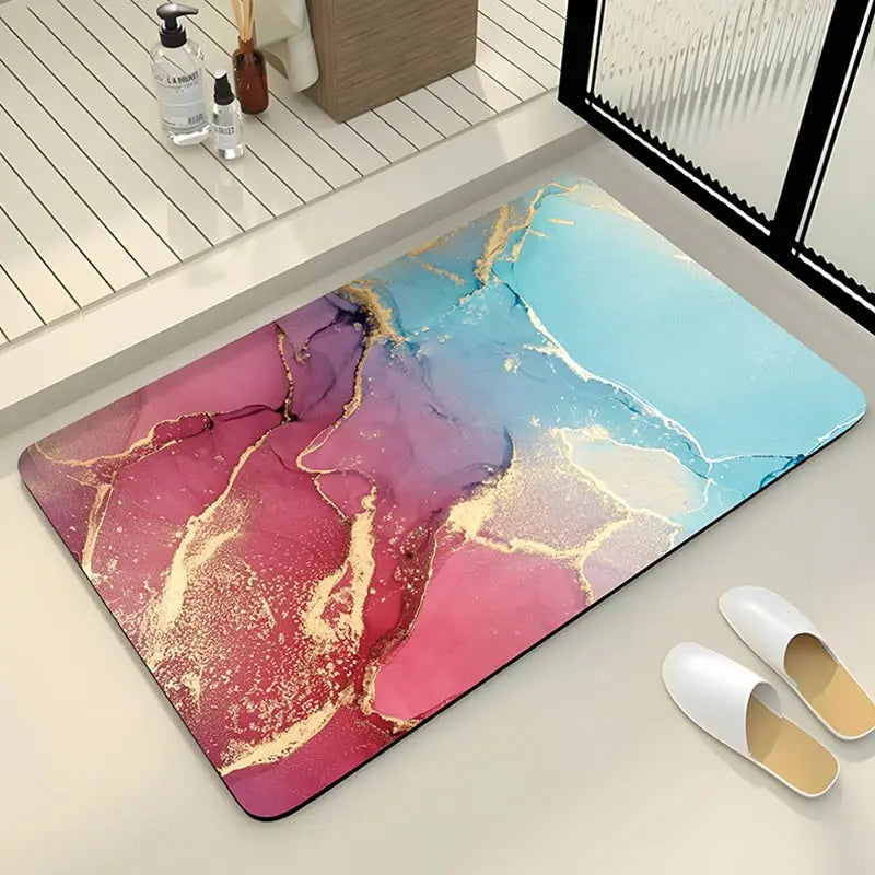 Tapis de bain pastel sol