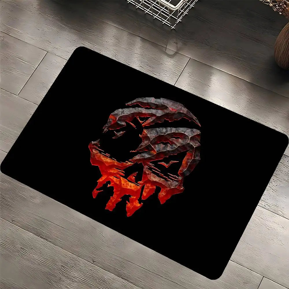Tapis de bain pirate dessin rouge