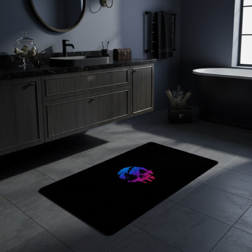 Tapis de bain pirate noir sol 