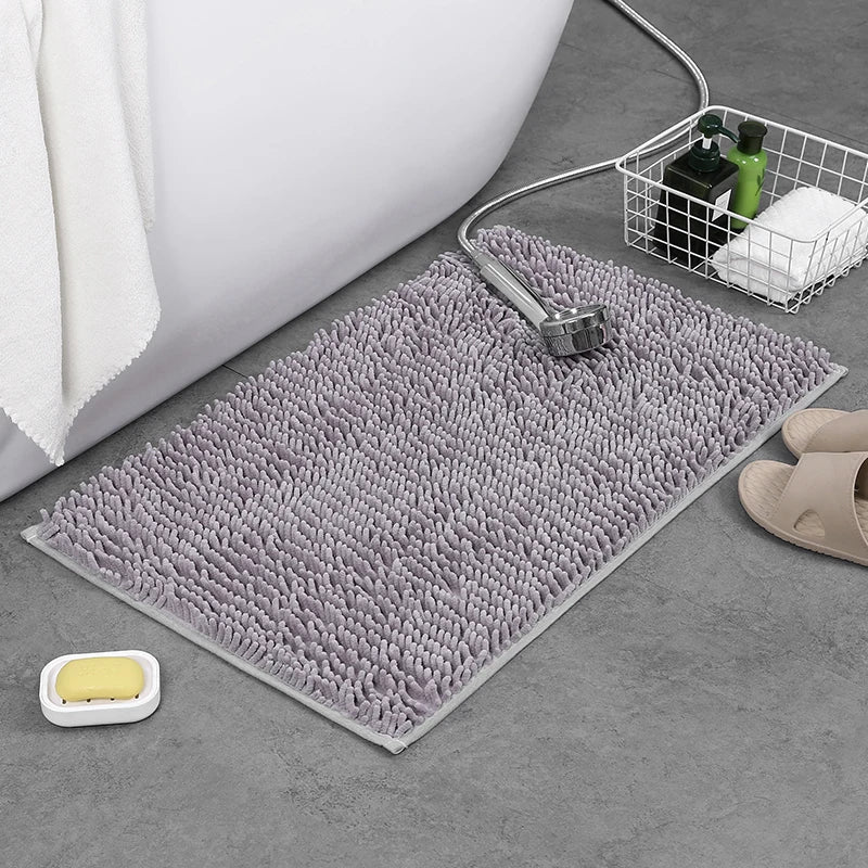 Tapis de bain éponge gris