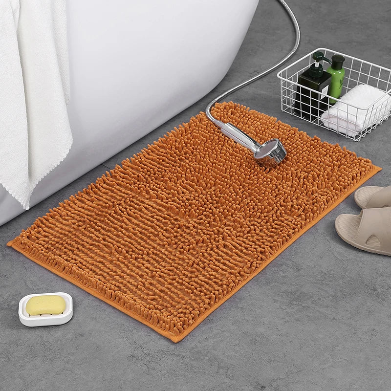 Tapis de bain éponge orange