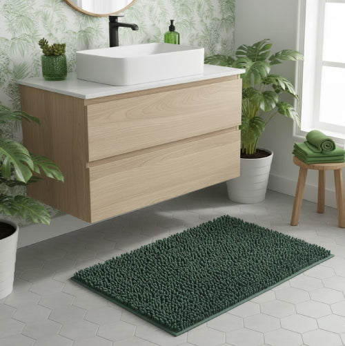 Tapis de bain éponge plantes 