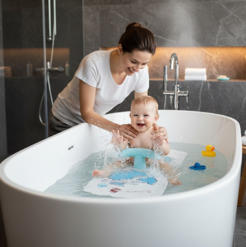 Tapis de bain pour bébé avec siège de douche pour bébé douche 