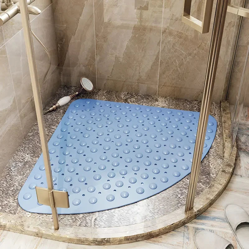 Tapis de bain pour baignoire d'angle marbre