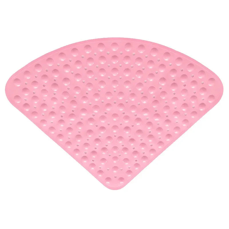 Tapis de bain pour baignoire d'angle rose