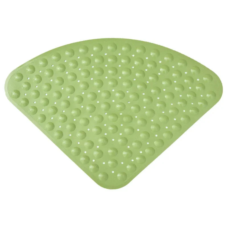 Tapis de bain pour baignoire d'angle vert
