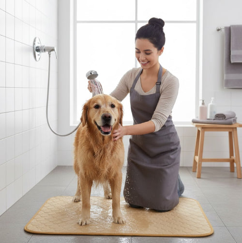 Tapis de bain pour chien douche 