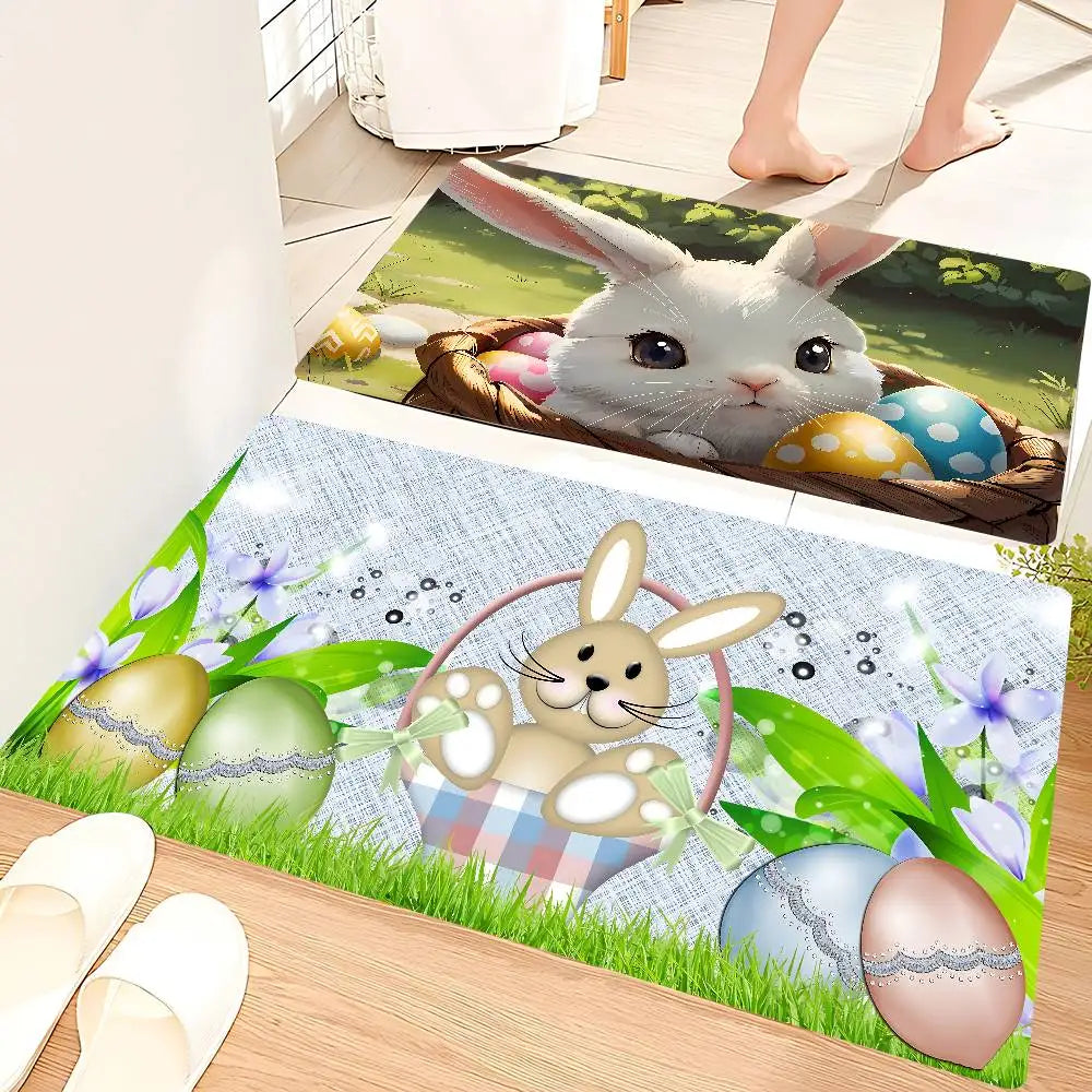 Tapis de bain pour lapin bienvenue 
