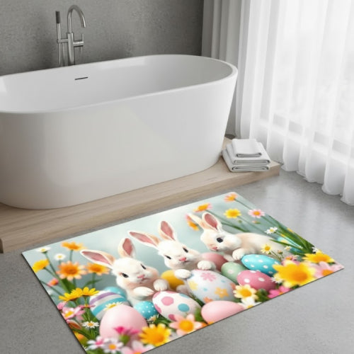 Tapis de bain pour lapin œufs 