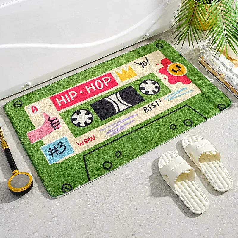 Tapis de bain rétro de cassettes audio Hip Hop 