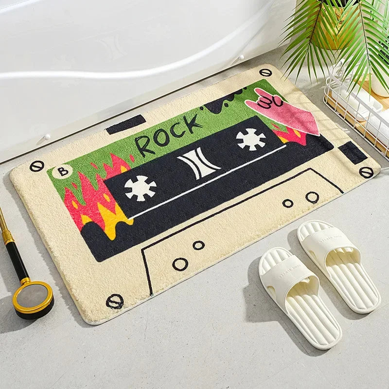 Tapis de bain rétro de cassettes audio Rock