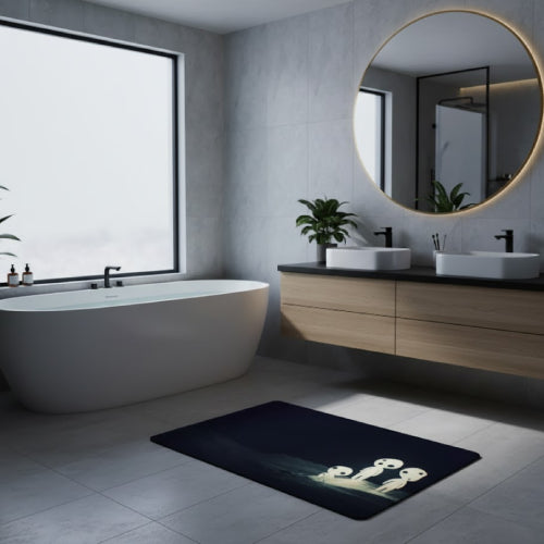 Tapis de bain rectangulaire antidérapant Kodama Princesse Mononoké lavabo 