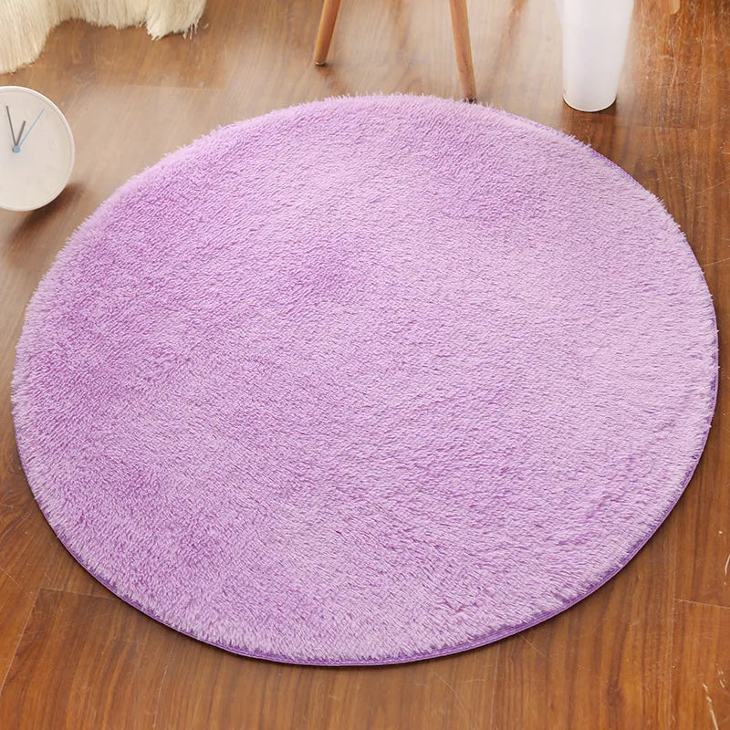 Tapis de bain rond vert anis grand