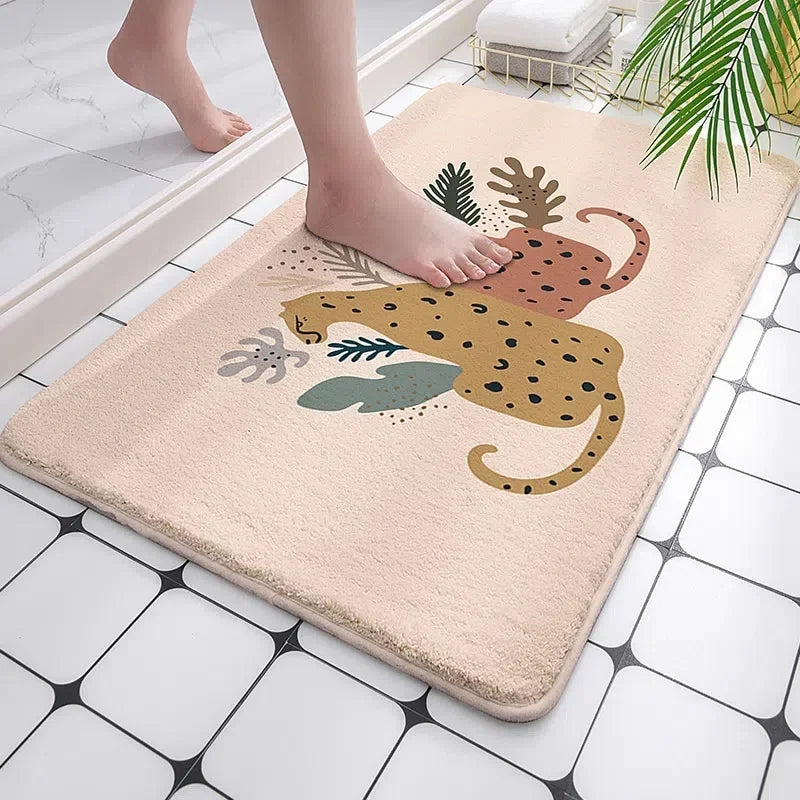 Tapis de bain savane pied