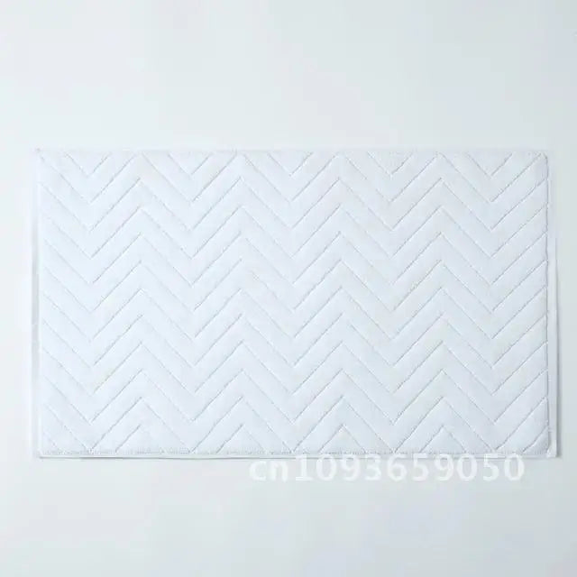 Tapis de bain scandinave blanc fond blanc