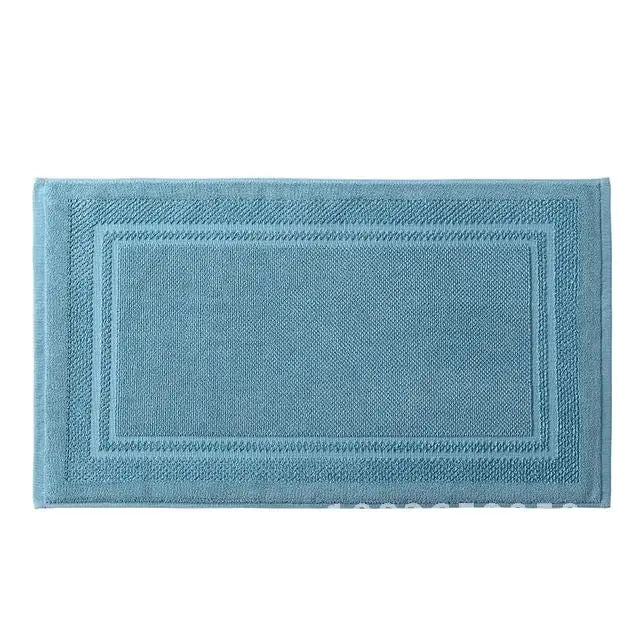 Tapis de bain scandinave bleu