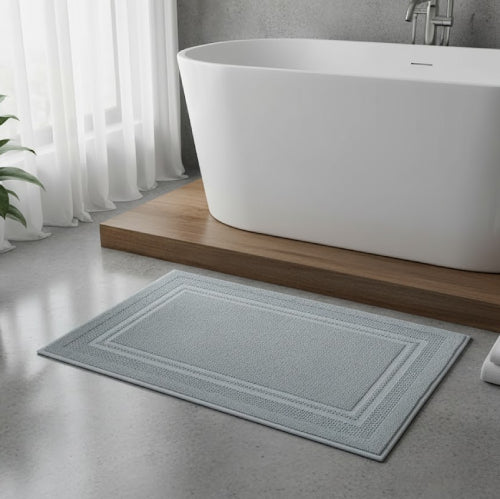 Tapis de bain scandinave sol gris 