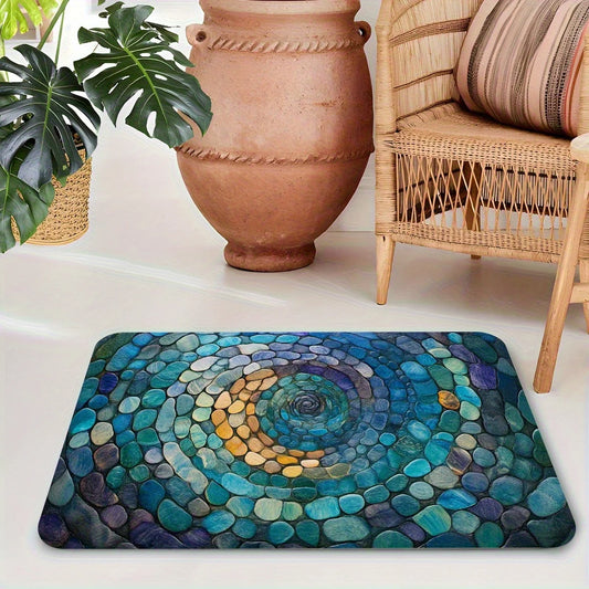 Tapis de bain spirale en galet