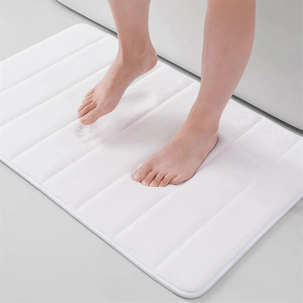 Tapis de bain super absorbant 61x119cm  blanc