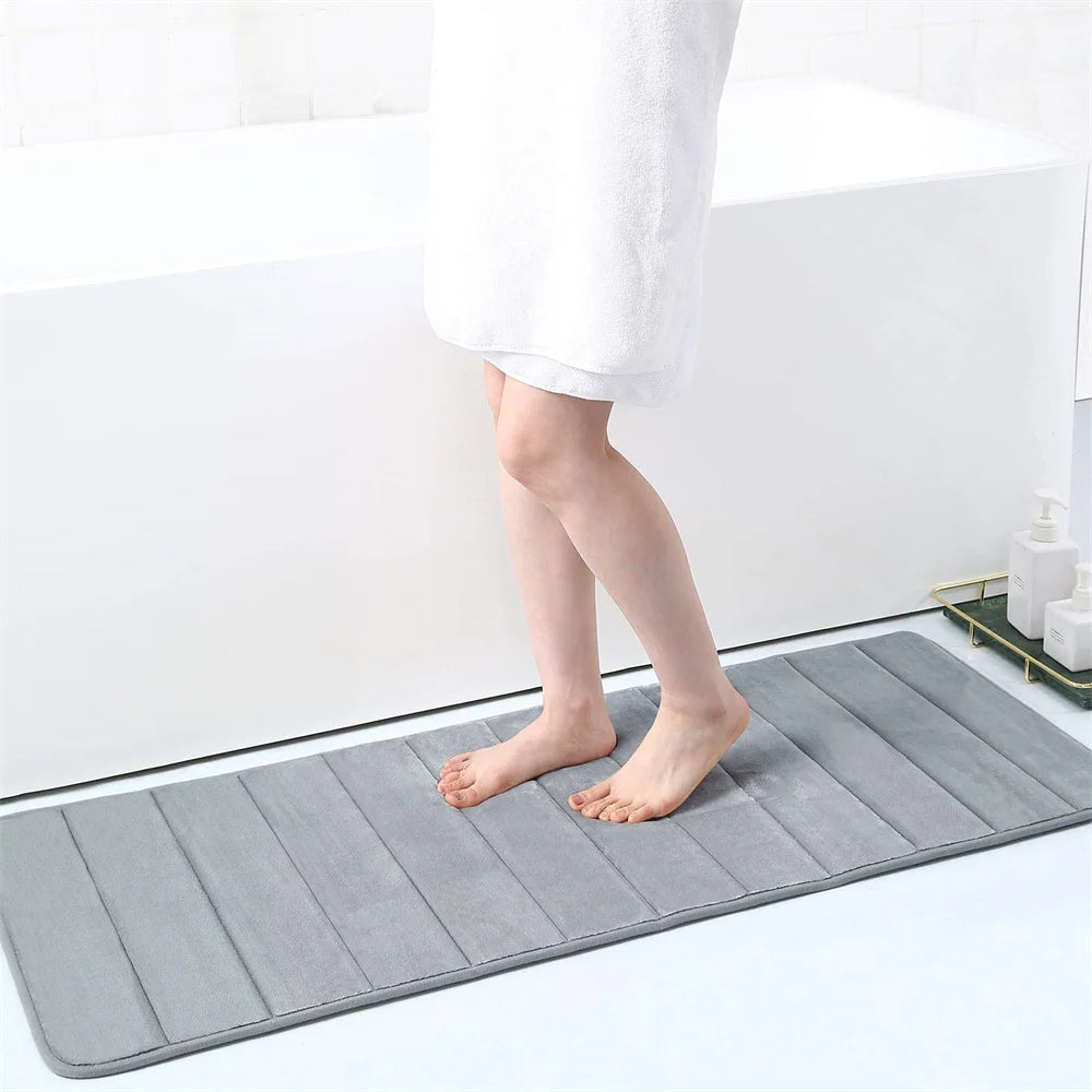 Tapis de bain super absorbant 61x90cm gris