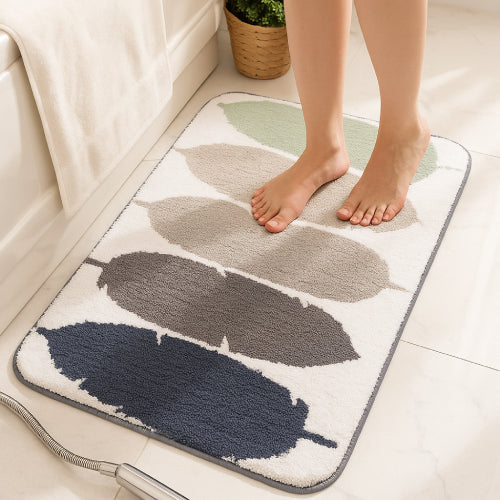 Tapis de bain étanche  feuilles pieds 