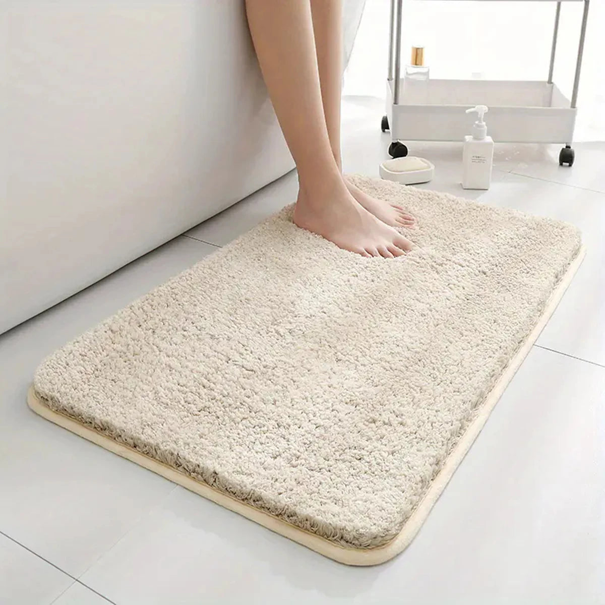 Tapis de bain taupe