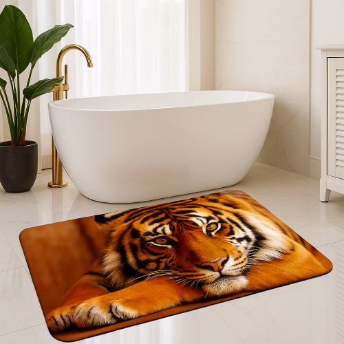 Tapis de bain tigre baignoire 