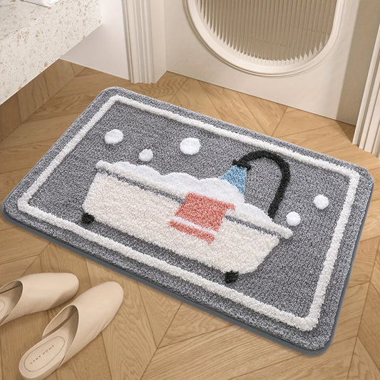 Tapis de bain tricoté antidérapant baignoire